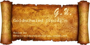Goldschmied Ulpián névjegykártya